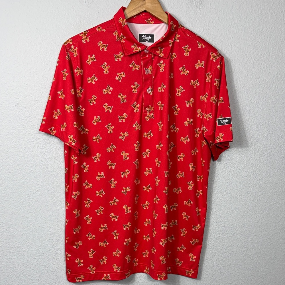 Waggle Tiger Goat Performance Golf Polo